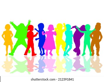Children silhouettes