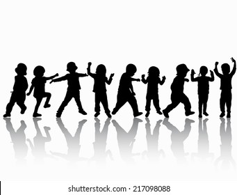 children silhouettes