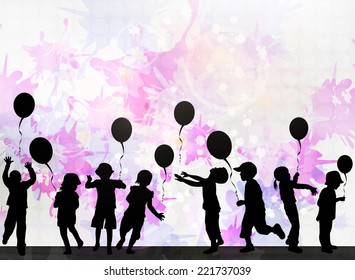Children silhouettes