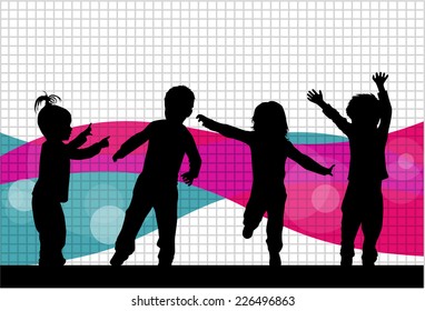 children silhouettes