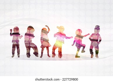 Children silhouettes