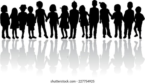 children silhouettes