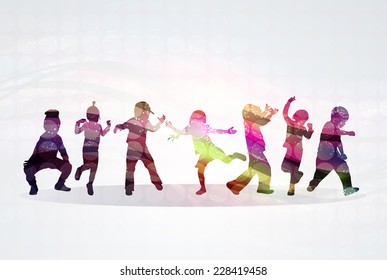 Children silhouettes