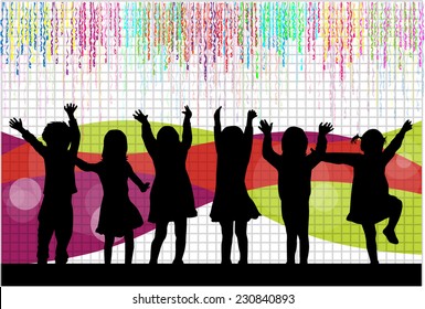 children silhouettes