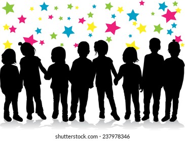children silhouettes