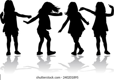 children silhouettes