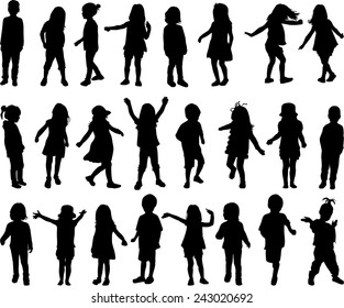 children silhouettes