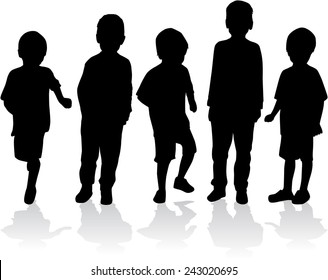 children silhouettes