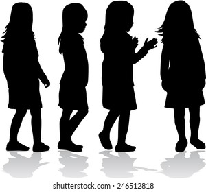 children silhouettes