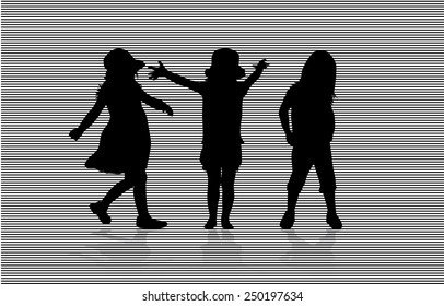 children silhouettes