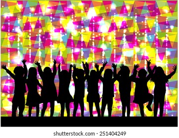 children silhouettes