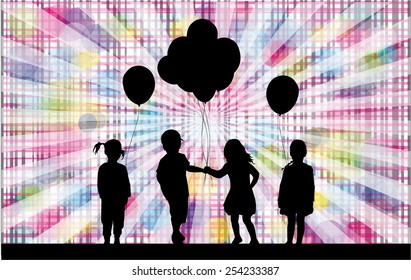 children silhouettes