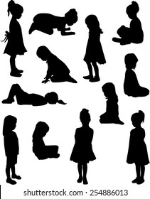 Children silhouettes