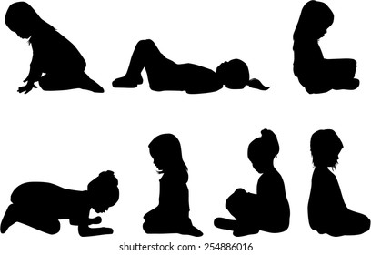 Children silhouettes