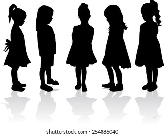 Children silhouettes