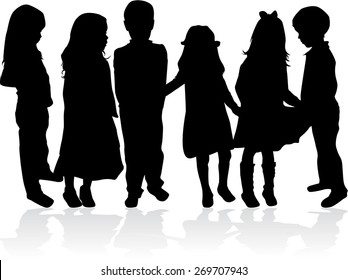 Children silhouettes