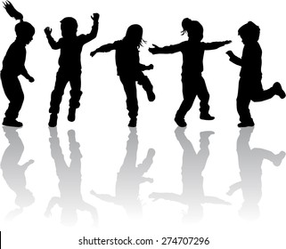 Children silhouettes