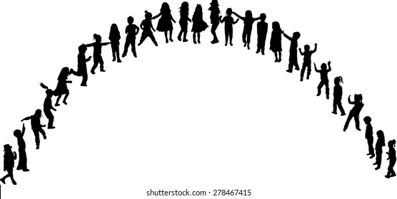 Children silhouettes