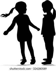Children silhouettes.