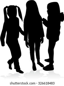 Children silhouettes.