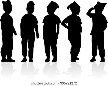 Children silhouettes.