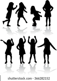 Children silhouettes.