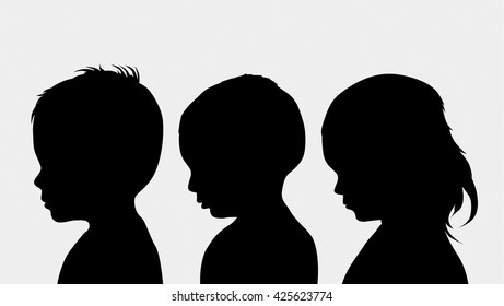 children silhouettes