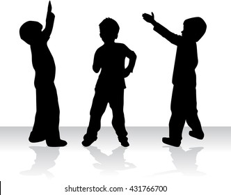 Children silhouettes.
