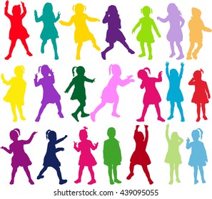 Children silhouettes.