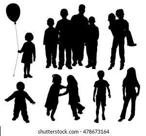 Children silhouettes