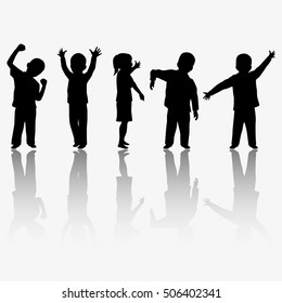 Children silhouettes