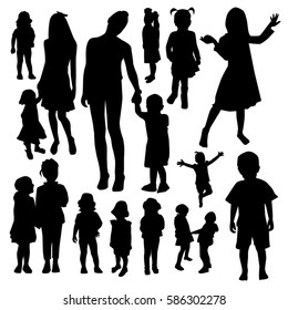 Children silhouettes