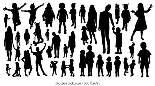 Children silhouettes