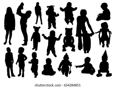 Children silhouettes