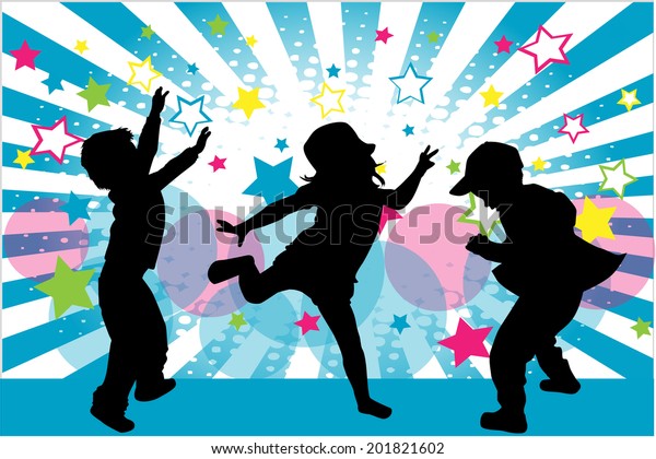 Children Silhouettes Stock Vector (Royalty Free) 201821602 | Shutterstock