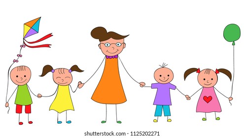 children, simple people
