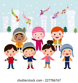 Children singing carols