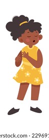 Children singing vector flat illustration Opera sing