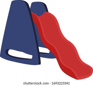 Children slide, illustration, vector on white background
