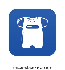 Children slider icon blue vector isolated on white background