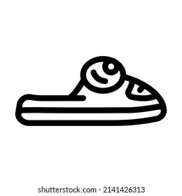 children slippers line icon vector. children slippers sign. isolated contour symbol black illustration