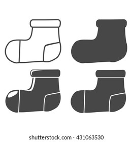 Children sock. Icon