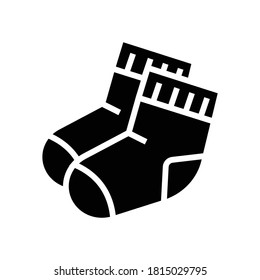 children socks glyph icon vector. children socks sign. isolated contour symbol black illustration