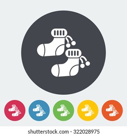 Children socks icon. Flat vector related icon for web and mobile applications. It can be used as - logo, pictogram, icon, infographic element. Vector Illustration.