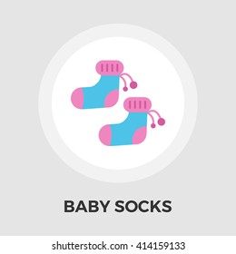 Children socks Icon Vector. Flat icon isolated on the white background. Editable EPS file. Vector illustration.