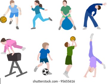 children sport illustration