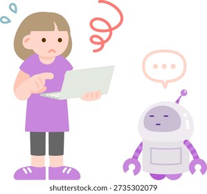Children struggling with programming and unresponsive AI robots