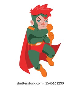 children super hero vector illustration 