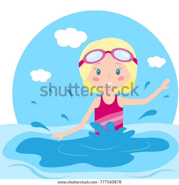 Children Swim Play Swimming Pool Stock Vector (Royalty Free) 777560878 ...