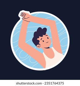 Children Swimming Lessons. swimming classes background. swimming training concept. Vector Illustration. Poster, label, Sticker, Template. social media post. Swimming lesson promotion poster. Coaching.